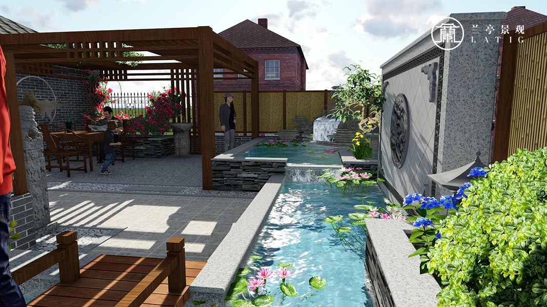 青島屋頂花園設計施工-灣頭鑫苑屋頂花園設計