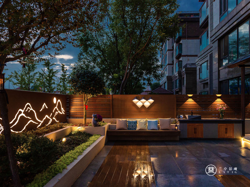 青島庭院設(shè)計施工-博觀一品花園設(shè)計實(shí)景案例