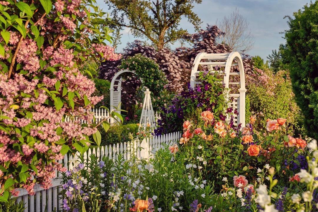花園小空間里，融洽的色彩搭配尤為重要